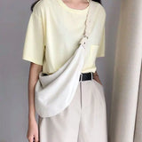 Canvas Shoulder Bag Ins Female Crossbody Small Zipper Messenger