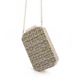 Plaid Flap Wedding Clutch Bag Vintage Style Shoulder Purse Party Banquet