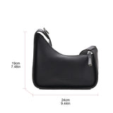 Women Underarm Bag Wide Straps Crossbody Purse Multi-color PU Leather Shoulder B
