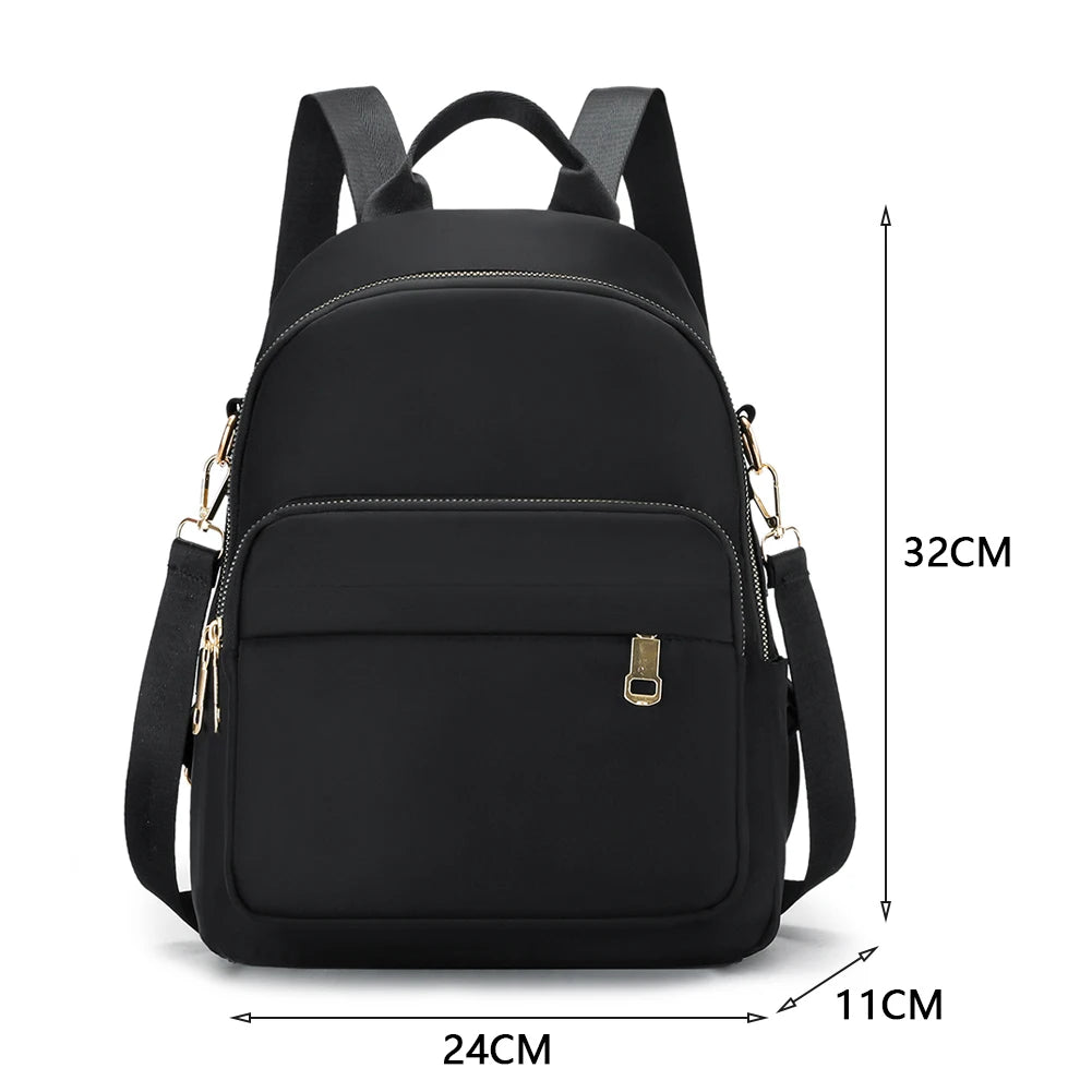 Women Classic Nylon Backpack Large Capacity Tote Shoulder Bag