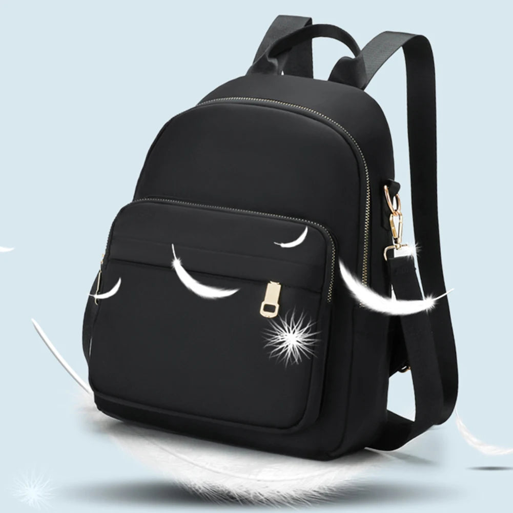 Women Classic Nylon Backpack Large Capacity Tote Shoulder Bag