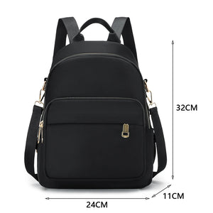 Women Classic Nylon Backpack Large Capacity Tote Shoulder Bag