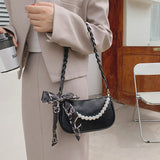 Cartoon Printed Shoulder Bag Lightweight Clutch with Scarf