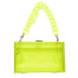 Clear Acrylic Box Clutch Crossbody Bag with Strap