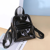 Women Clear Backpack Transparent Waterproof PVC Bag Female College Students