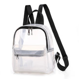 Women Clear Backpack Transparent Waterproof PVC Bag Female College Students