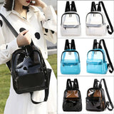 Women Clear Backpack Transparent Waterproof PVC Bag Female College Students