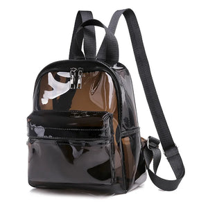 Women Clear Backpack Transparent Waterproof PVC Bag Female College Students