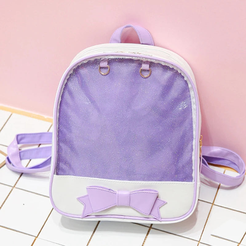Women Clear Harajuku Bow-Knot Backpack Itabags Bag Japanese Bag School Backpack
