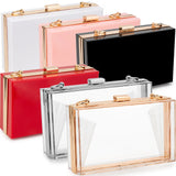 Transparante Clutch Bag met Ketting Band - Crossbody Metal Chain