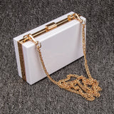 Transparante Clutch Bag met Ketting Band - Crossbody Metal Chain