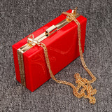 Transparante Clutch Bag met Ketting Band - Crossbody Metal Chain