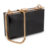 Transparante Clutch Bag met Ketting Band - Crossbody Metal Chain