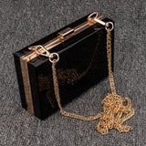 Transparante Clutch Bag met Ketting Band - Crossbody Metal Chain