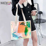 Women Clear TOTES Waterproof Handbag Large Shopper Shoulder Bag