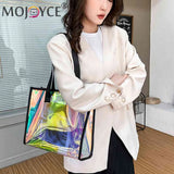 Women Clear TOTES Waterproof Handbag Large Shopper Shoulder Bag