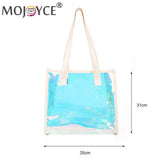 Women Clear TOTES Waterproof Handbag Large Shopper Shoulder Bag