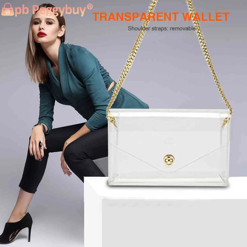 Clear Transparent Crossbody Bag Stadium Approved Small Flap Phone