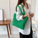 Women Cloud Bubbles Shoulder Bag Large Capacity Underarm Tote Handbag