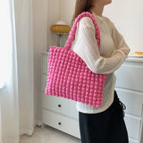 Women Cloud Bubbles Shoulder Bag Large Capacity Underarm Tote Handbag
