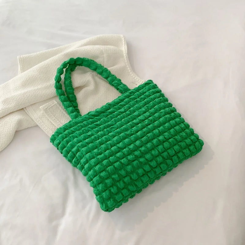 Women Cloud Bubbles Shoulder Bag Large Capacity Underarm Tote Handbag