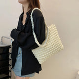 Women Cloud Bubbles Shoulder Bag Large Capacity Underarm Tote Handbag
