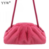 Leopard Flannelette Clutch Bag Crossbody Purse for Women