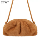 Leopard Flannelette Clutch Bag Crossbody Purse for Women