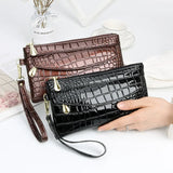Women Clutch Purse PU Leather Wristlet Phone Bags Female Long Wallet