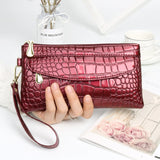 Women Clutch Purse PU Leather Wristlet Phone Bags Female Long Wallet