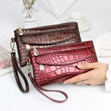 Women Clutch Purse PU Leather Wristlet Phone Bags Female Long Wallet