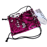 Colorful Sequin Drawstring Backpack Mermaid Beach Bag Glittering School Bag