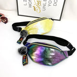 Women Colorful Waist Fanny Pack Belt Bag Girls Pouch Hip Bum Bag Ladies