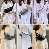 Women Colorful Waist Fanny Pack Belt Bag Girls Pouch Hip Bum Bag Ladies