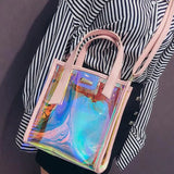 Women Composite Bag Holographic Laser Messenger Bags