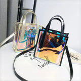 Women Composite Bag Holographic Laser Messenger Bags