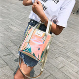 Women Composite Bag Holographic Laser Messenger Bags