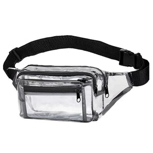 Women Concert Fanny Pack Phone Holder PVC Belt Bag Waterproof Camping Running