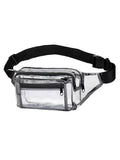 Women Concert Fanny Pack Phone Holder PVC Belt Bag Waterproof Camping Running