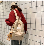 Corduroy Backpack for Women High School College Students