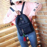 Corduroy Backpack for Women Small Travel Bag Girls Mochila