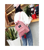 Corduroy Backpack for Women Small Travel Bag Girls Mochila