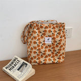 Women Corduroy Shoulder Bag Soft Reusable Shopping Bag Ladies Large Capacity