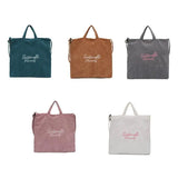 Women Corduroy Canvas Tote Shoulder Bag Shopping Handbag