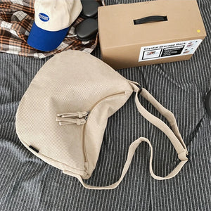 Women Corduroy Medium Size Pouch Sling Bag