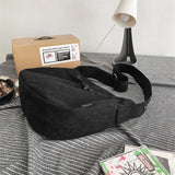 Women Corduroy Medium Size Pouch Sling Bag