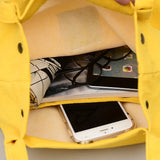 Women Corduroy Shopping Bag Canvas Shoulder Handbag Foldable Eco Tote