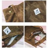 Corduroy Shopping Bag Canvas Shoulder Bag