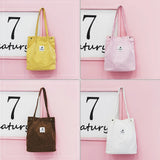 Corduroy Shopping Bag Canvas Shoulder Bag