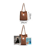 Corduroy Shopping Bag Canvas Shoulder Bag